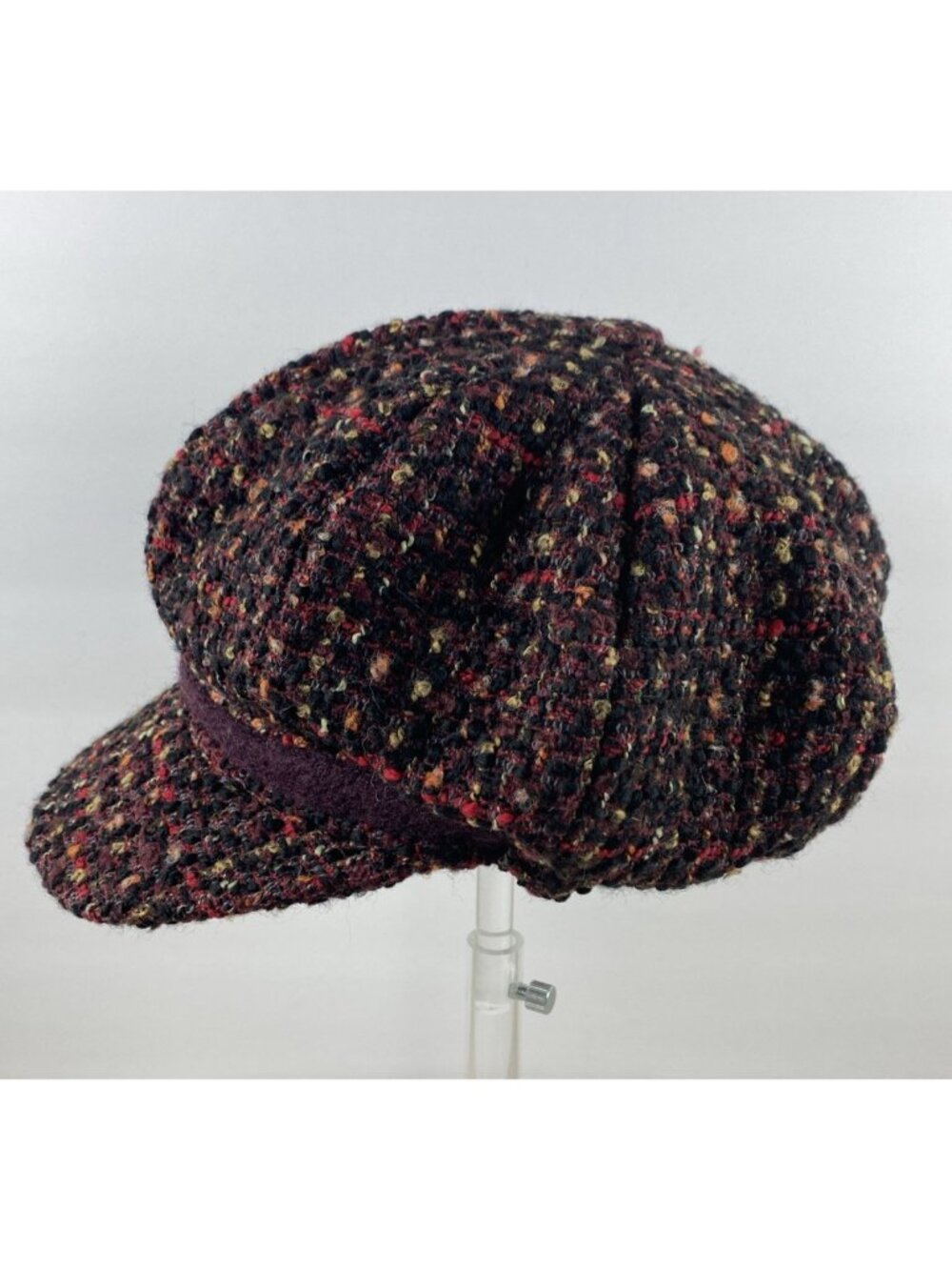 Giuliana Women’s Newsboy Multi-Colored Hat~Stretch Band~Made In Italy Adorable!! - Picture 6 of 12